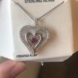 Ruby heart necklace